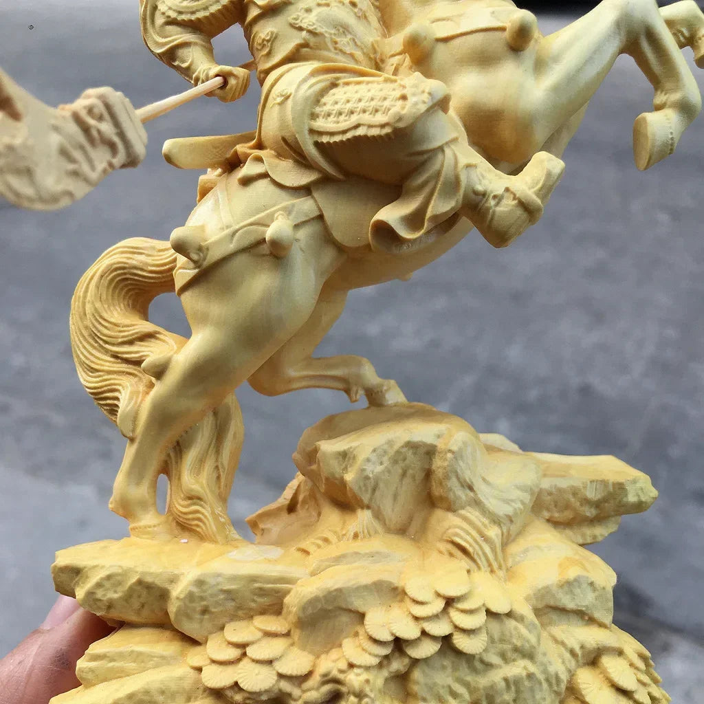 14CM Feng Shui Boxwood The Three Kingdoms