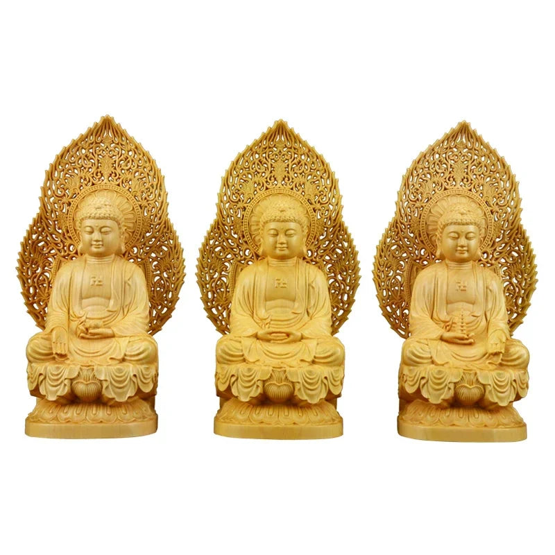 3 Pc/ Set High Quality Shakyamuni Solid
