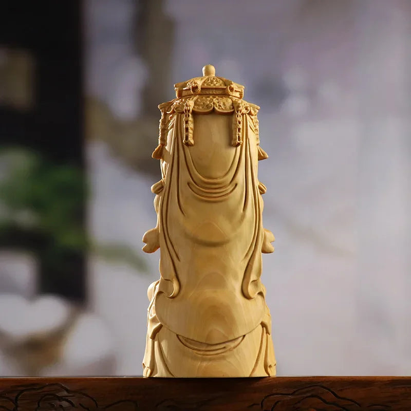 Boxwood Carving Wooden Ornaments Guanyin