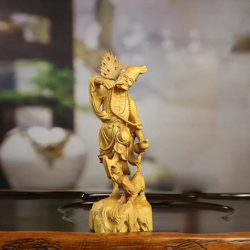 Chinese Boxwood Carving Living Buddha Jigong