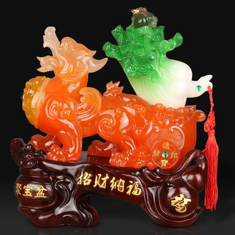 Chinese Lucky Money Pixiu Resin Ornaments Crafts