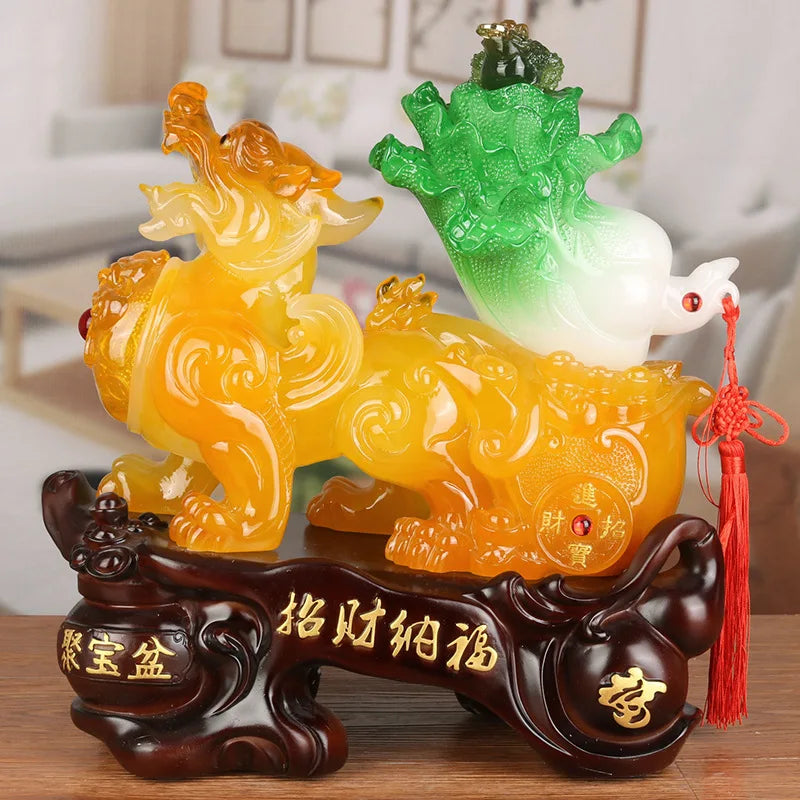 Chinese Lucky Money Pixiu Resin Ornaments Crafts