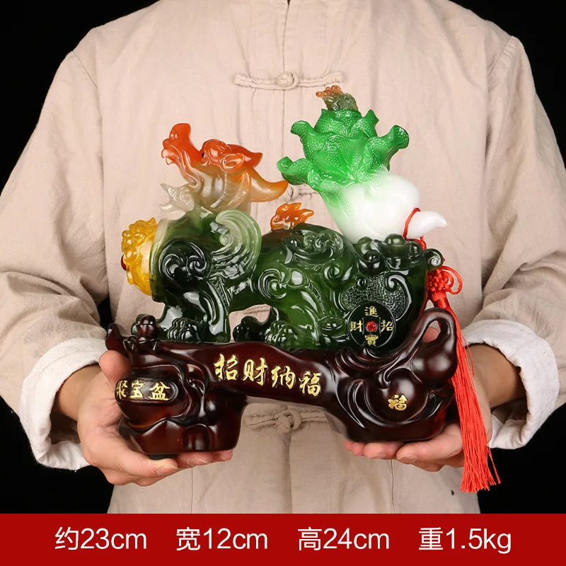 Chinese Lucky Money Pixiu Resin Ornaments Crafts