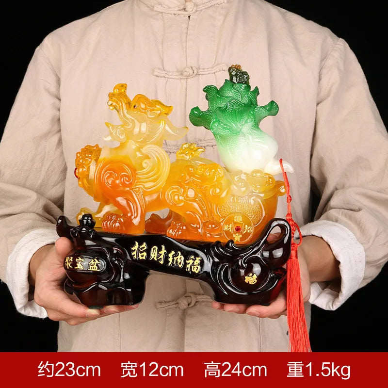 Chinese Lucky Money Pixiu Resin Ornaments Crafts
