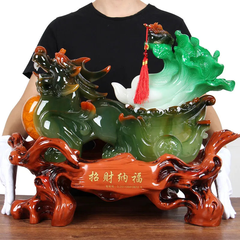 Chinese Lucky Pixiu Ornaments Golden