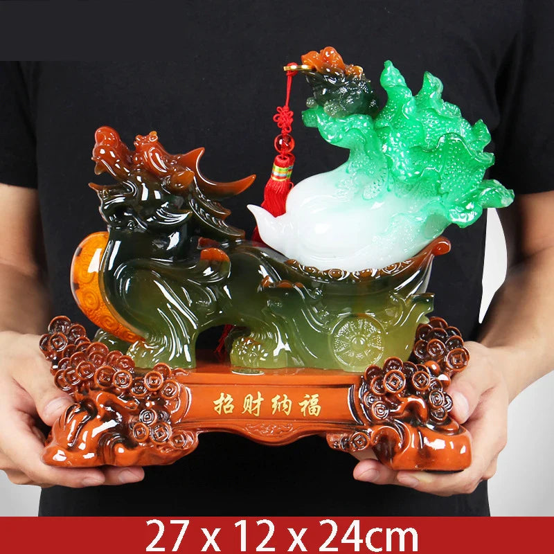 Chinese Lucky Pixiu Ornaments Golden