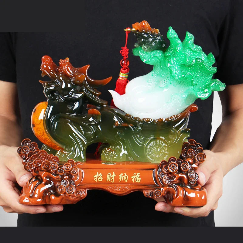 Chinese Lucky Pixiu Ornaments Golden