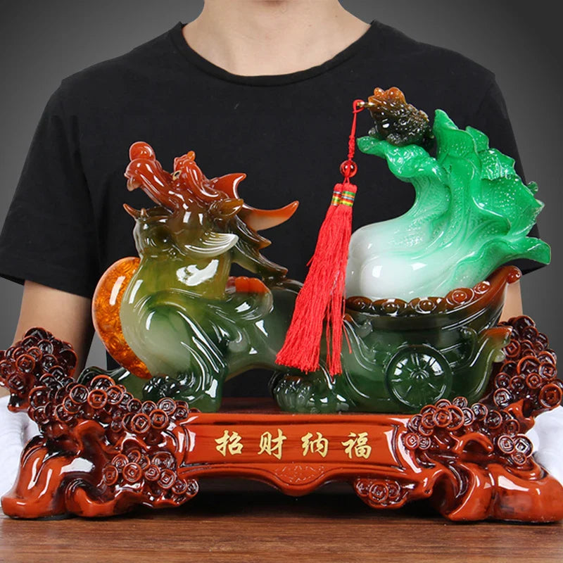Chinese Lucky Pixiu Ornaments Golden