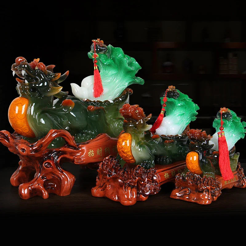Chinese Lucky Pixiu Ornaments Golden
