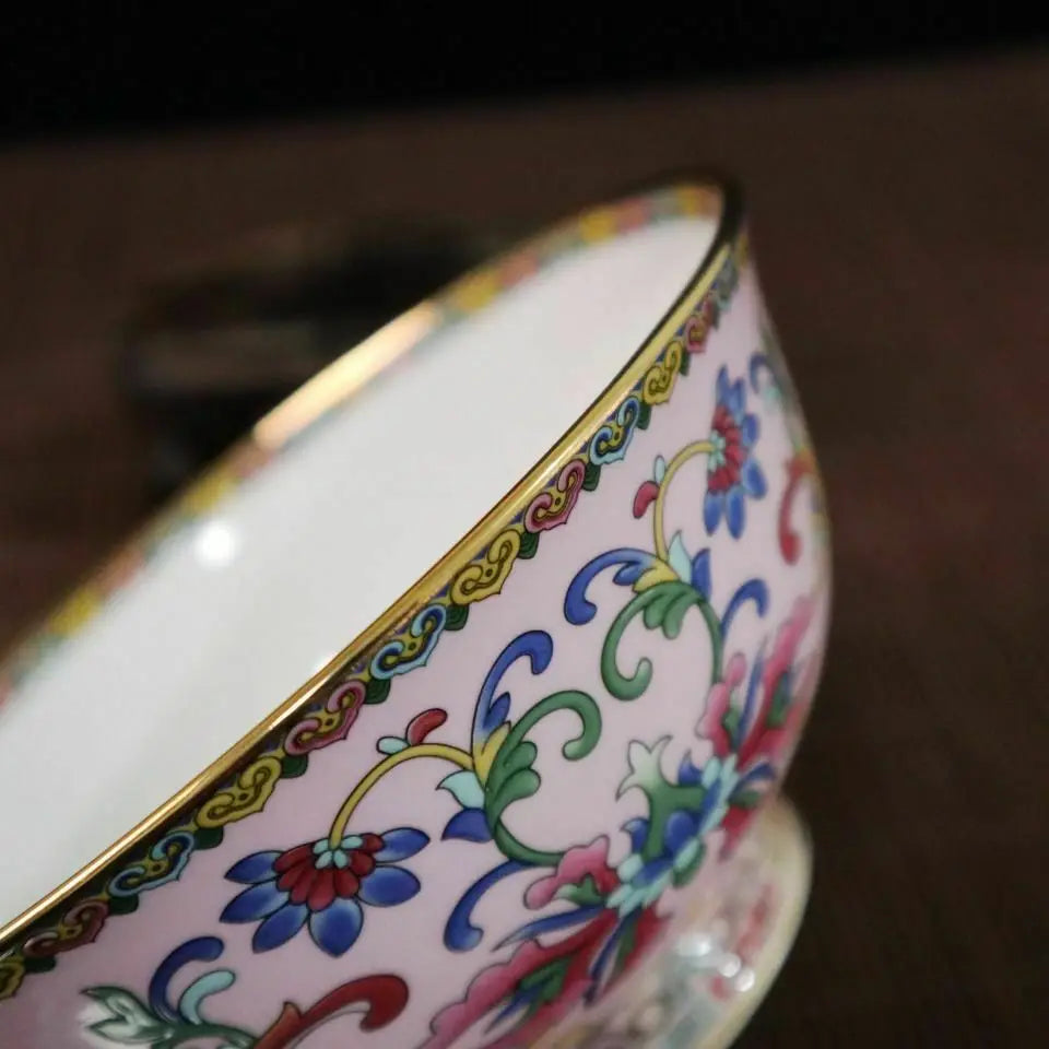 Chinese old porcelain Gold edge Futu pattern bowl