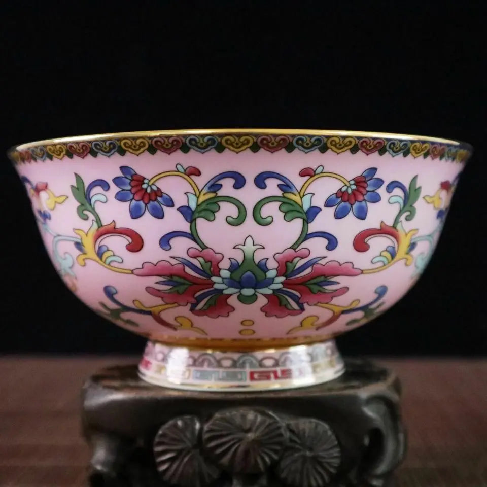 Chinese old porcelain Gold edge Futu pattern bowl