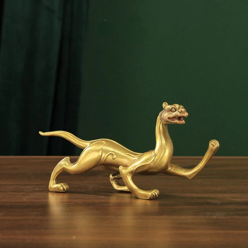 Copper Four Animals Ornament Spirit Beast Ornament Green Dragon