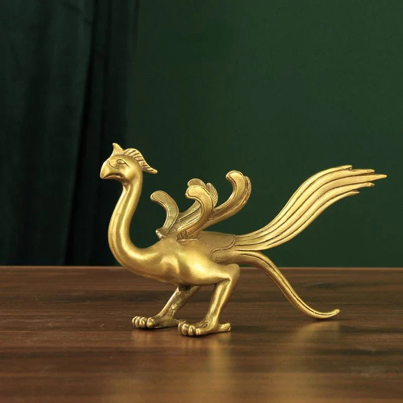 Copper Four Animals Ornament Spirit Beast Ornament Green Dragon