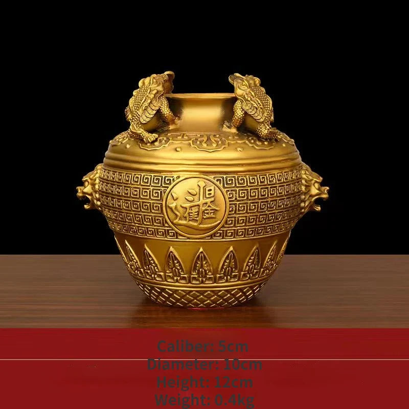 Copper Gold Toad Treasure Bowl