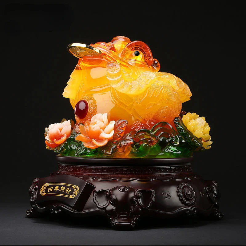 Fortune-making Golden Toad Ornament