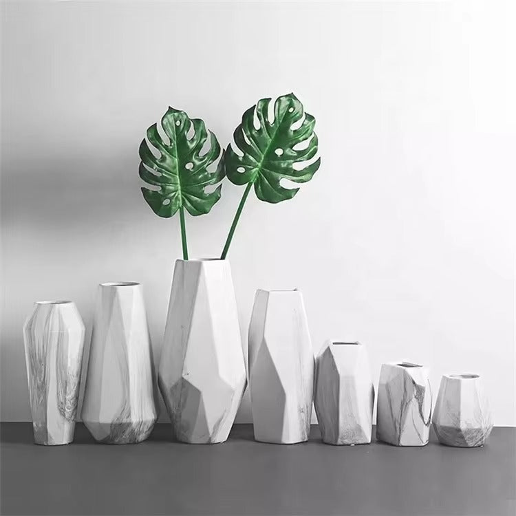 Elegant Design Geometry Fluted Design Ceramic Home Decorative Custom Flowers Vases No reviews yet