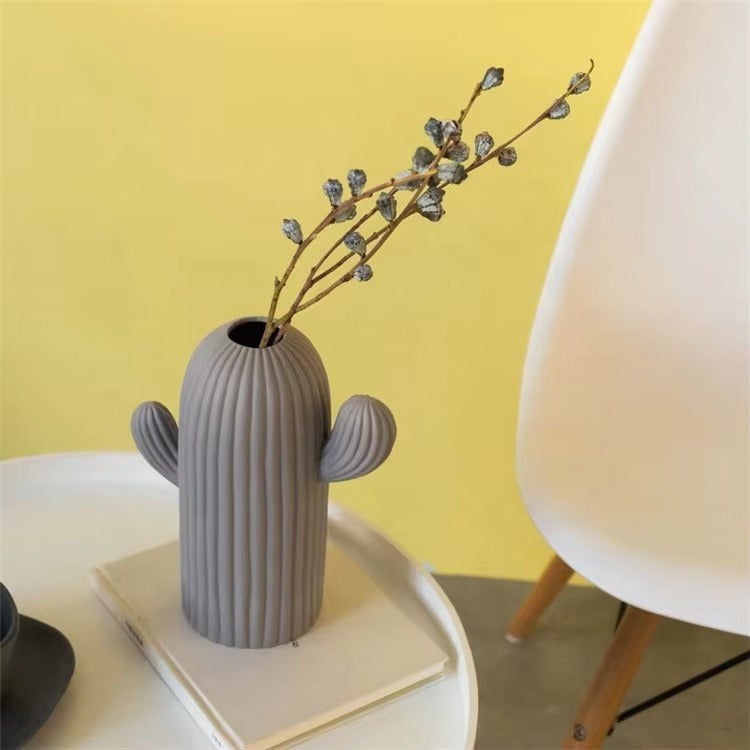Wedding Centerpiece Decoration Antique Chinese Porcelain Vase Cactus Shaped Ikebana Flower Vases