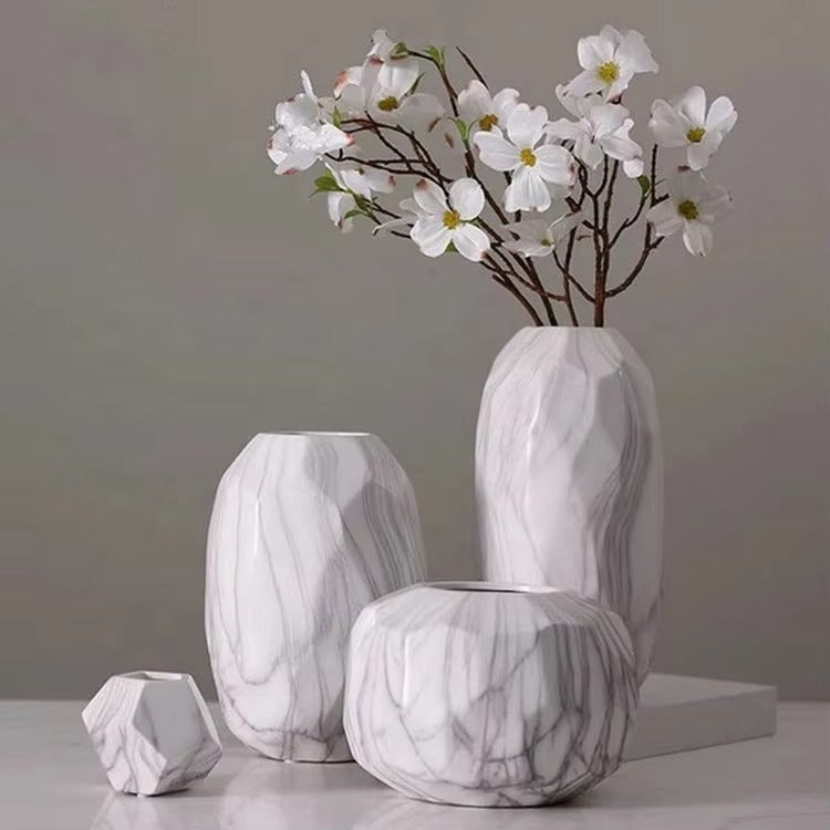 Elegant Design Geometry Fluted Design Ceramic Home Decorative Custom Flowers Vases No reviews yet