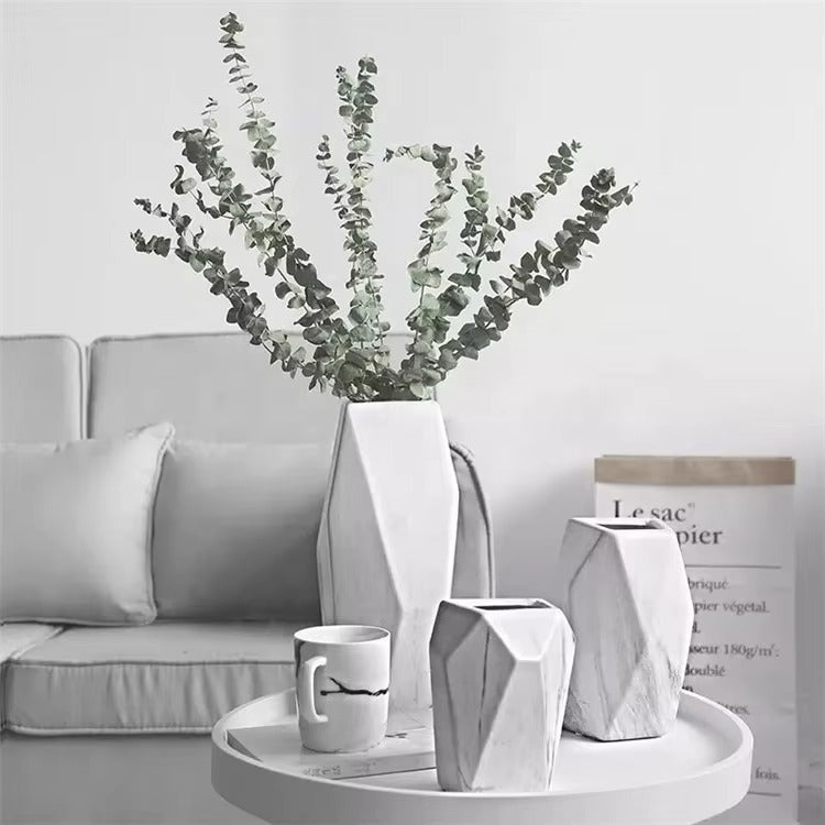 Elegant Design Geometry Fluted Design Ceramic Home Decorative Custom Flowers Vases No reviews yet