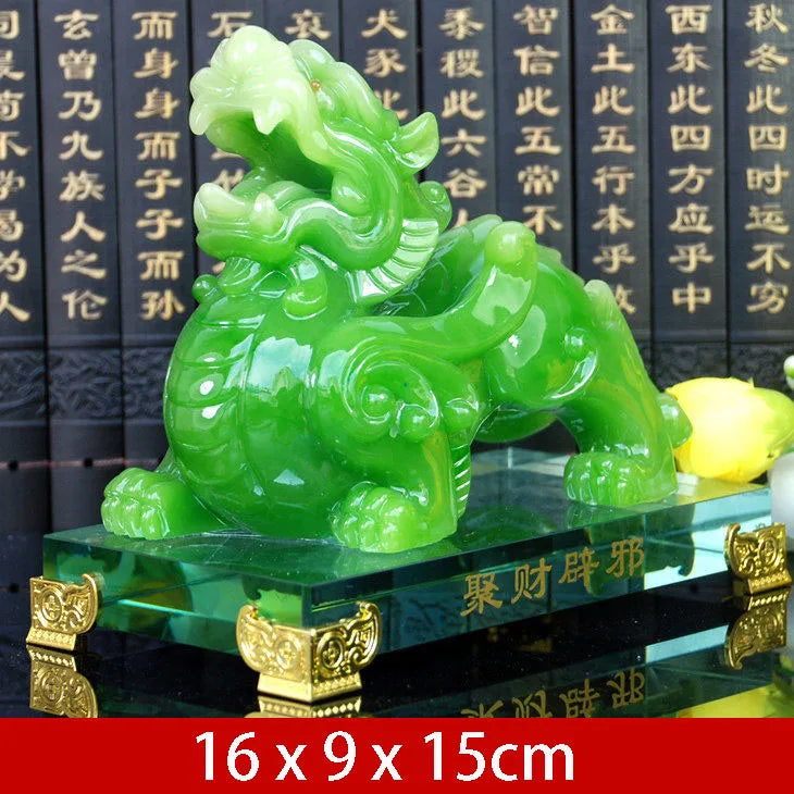 Imitation Jade Decorative Pixiu Ornament Feng Shui