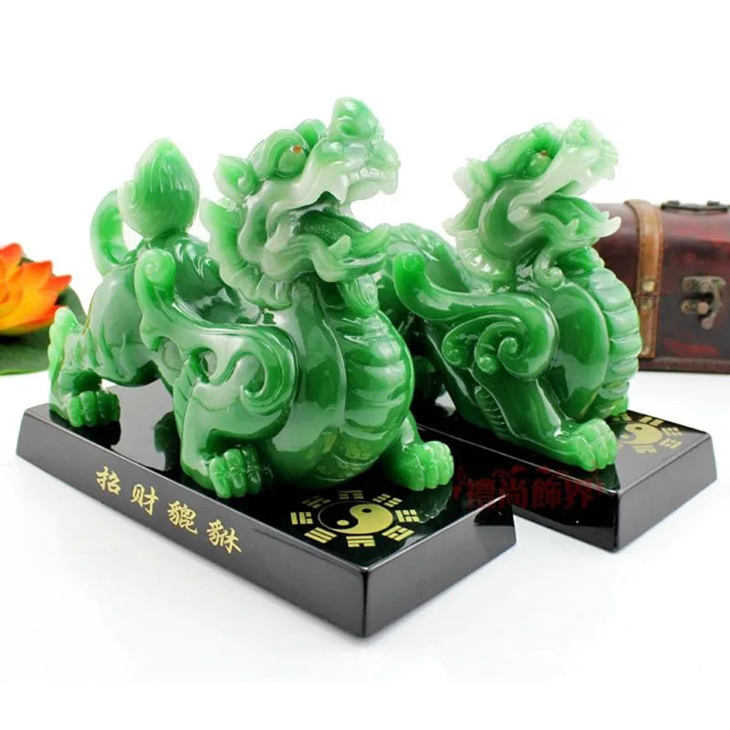Imitation Jade Decorative Pixiu Ornament Feng Shui