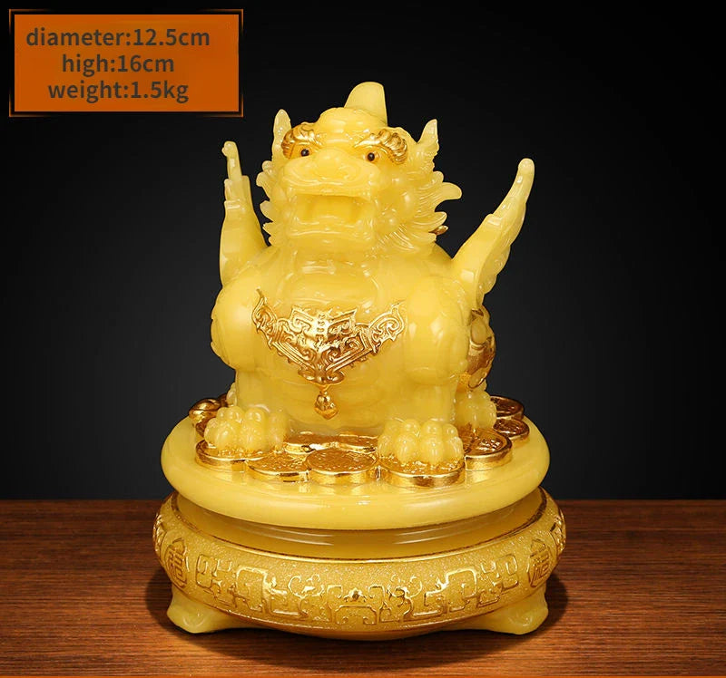 Inviting Wealth Brave Ornament Rotating Golden