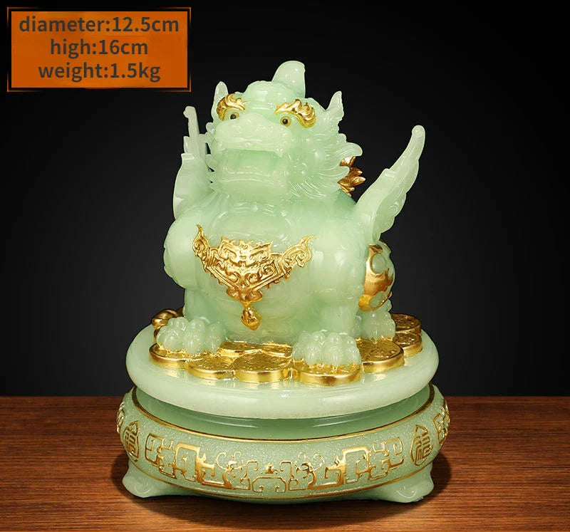 Inviting Wealth Brave Ornament Rotating Golden