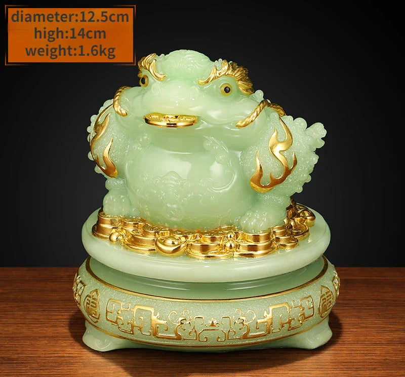 Inviting Wealth Brave Ornament Rotating Golden