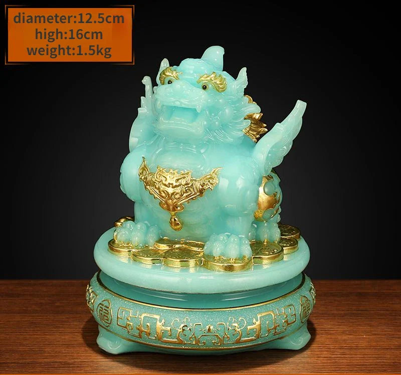 Inviting Wealth Brave Ornament Rotating Golden