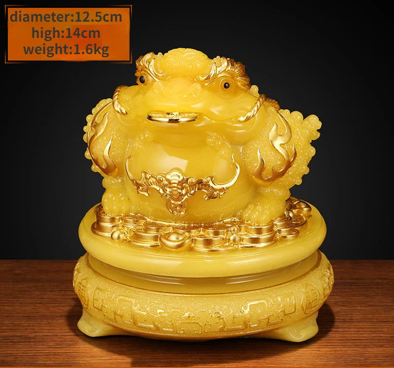Inviting Wealth Brave Ornament Rotating Golden