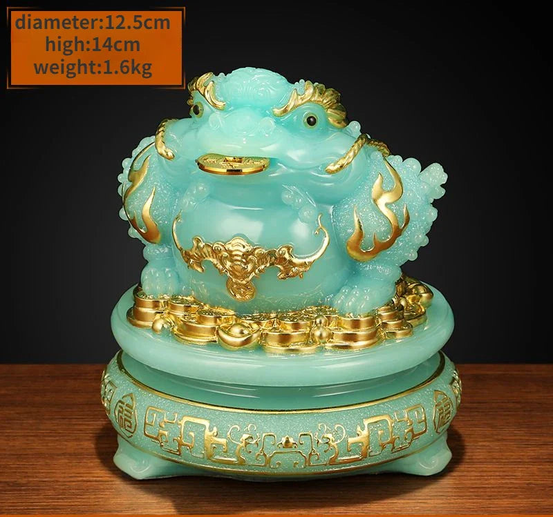 Inviting Wealth Brave Ornament Rotating Golden
