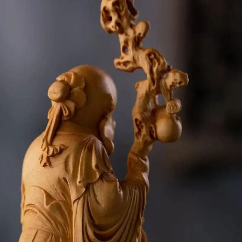 Solid Wood Carved Longevity