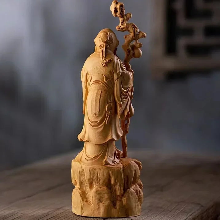 Solid Wood Carved Longevity