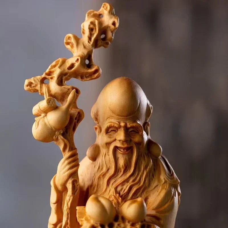 Solid Wood Carved Longevity