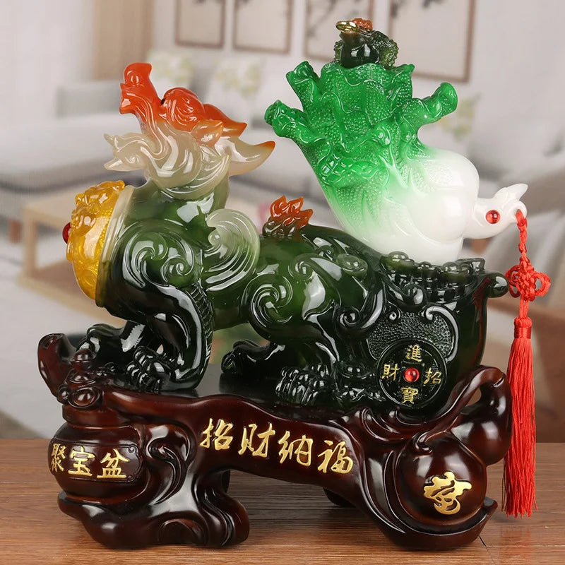 Chinese Lucky Money Pixiu Resin Ornaments Crafts