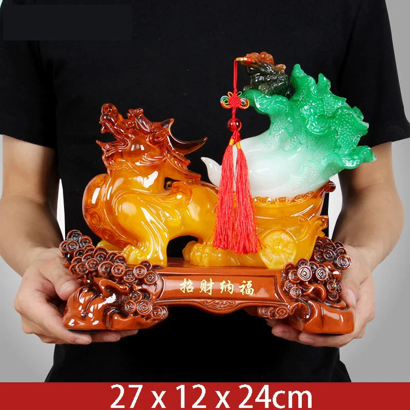 Chinese Lucky Pixiu Ornaments Golden