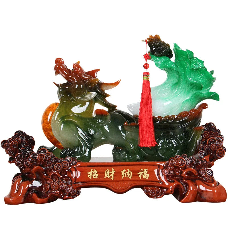 Chinese Lucky Pixiu Ornaments Golden