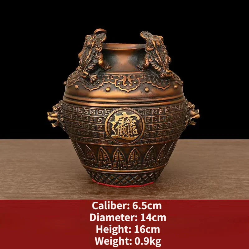 Copper Gold Toad Treasure Bowl
