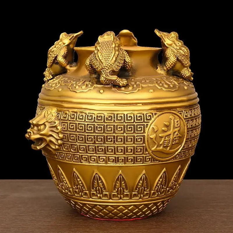 Copper Gold Toad Treasure Bowl