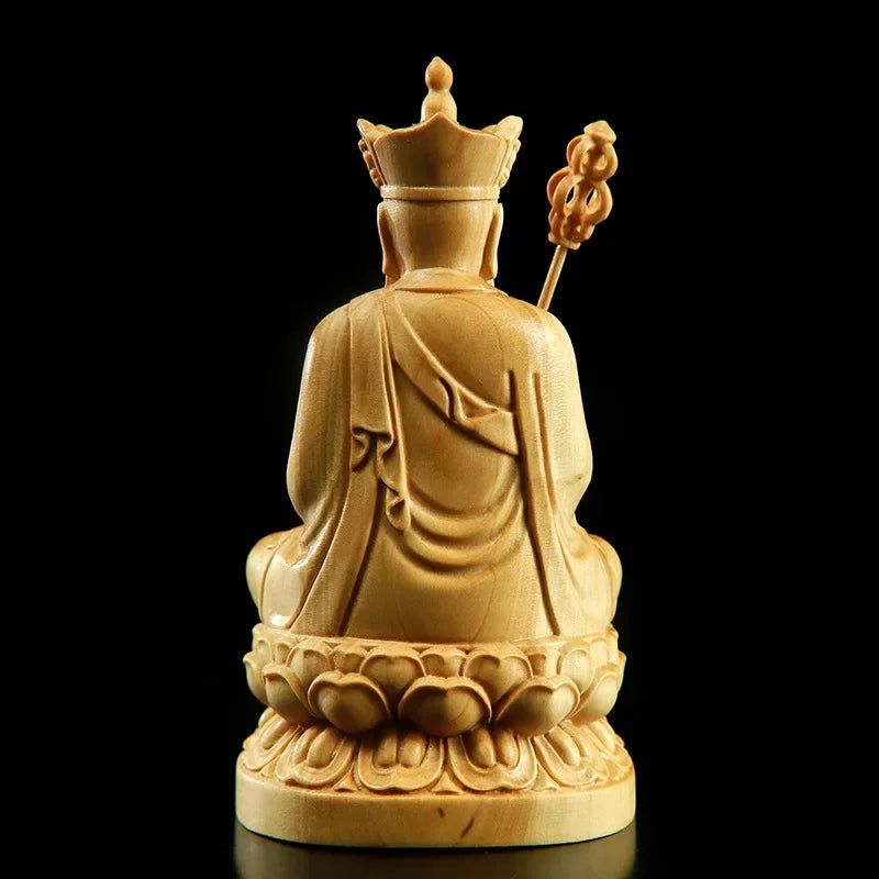 Feng Shui Boxwood Carving Ksitigarbha Bodhisattva