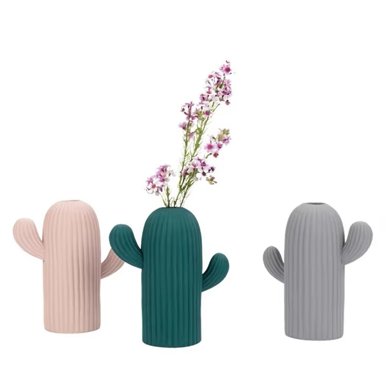 Wedding Centerpiece Decoration Antique Chinese Porcelain Vase Cactus Shaped Ikebana Flower Vases