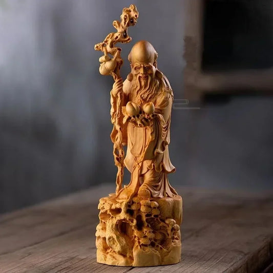 Solid Wood Carved Longevity